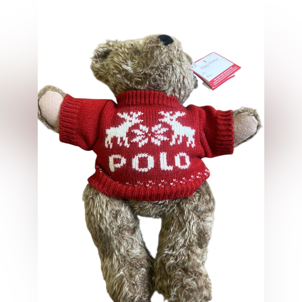 NWT VTG 1998 Ralph Lauren PoloPosable Teddy Bear Holiday Ralph Lauren Christmas - Picture 12 of 15